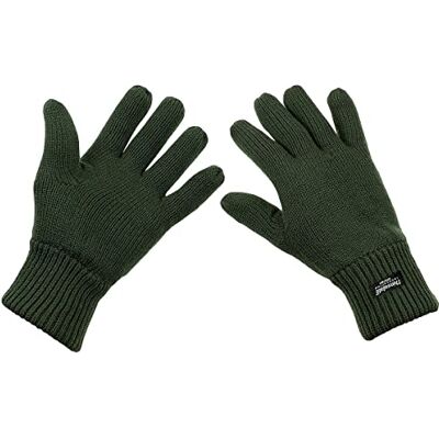 MFH Gants à doigts tricotés, doublure Thinsulate avec olive, taille S MFH Gants à doigts tricotés, doublure Thinsulate avec olive, taille S