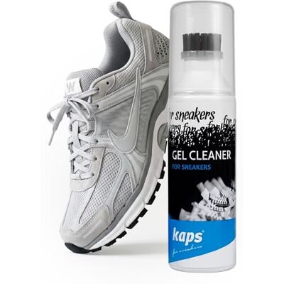 Kaps Nettoyant en gel pour chaussures de sport et chaussures décontractées avec pinceau applicateur, cuir, textile, daim, nubuck, toile, 100 ml, transparent (neutre), Transparent (neutre), 100.00ml Kaps Nettoyant en gel pour chaussures de sport et chaussures décontractées avec pinceau applicateur, cuir, textile, daim, nubuck, toile, 100 ml, transparent (neutre), Transparent (neutre), 100.00ml