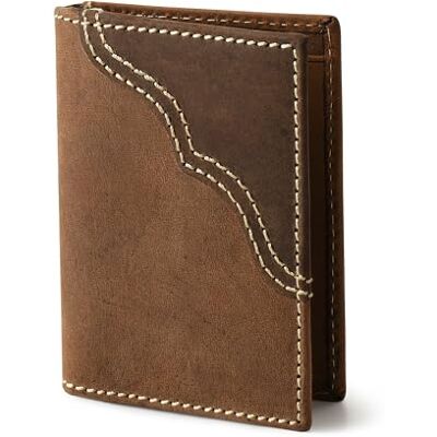 Wrangler Porte-cartes en cuir pour homme avec pince à billets Cognac/marron Wrangler Porte-cartes en cuir pour homme avec pince à billets Cognac/marron