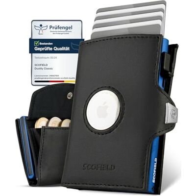 SF SCOFIELD Duality Airtag Wallet avec compartiment à monnaie I Portefeuille pour 8 à 10 cartes I Portefeuille homme avec protection RFID I Portefeuille fin I Smart Wallet I Étui pour cartes avec SF SCOFIELD Duality Airtag Wallet avec compartiment à monnaie I Portefeuille pour 8 à 10 cartes I Portefeuille homme avec protection RFID I Portefeuille fin I Smart Wallet I Étui pour cartes avec