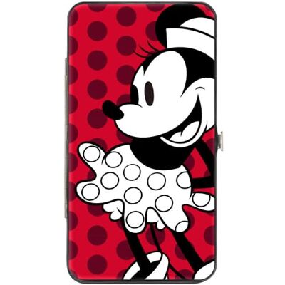 Buckle-Down Portefeuille à Charnière pour Femme Minnie Mouse, 17,8 x 10,2 cm Buckle-Down Portefeuille à Charnière pour Femme Minnie Mouse, 17,8 x 10,2 cm