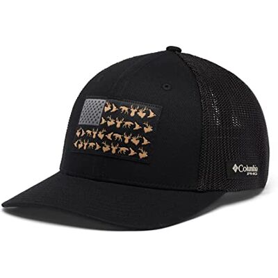 Columbia Unisex PHG Game Flag Mesh Ball Cap Mid, Black, Large/X-Large Columbia Unisex PHG Game Flag Mesh Ball Cap Mid, Black, Large/X-Large
