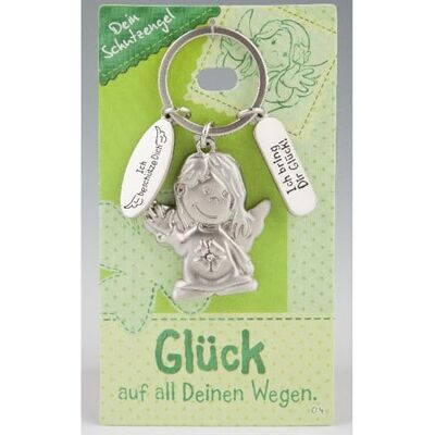 Depesche 7518-004 Porte-clés ange gardien en métal porte-bonheur avec ange et porte-clés et message d'amour à offrir à un membre de la famille, des amis et des connaissances Depesche 7518-004 Porte-clés ange gardien en métal porte-bonheur avec ange et porte-clés et message d'amour à offrir à un membre de la famille, des amis et des connaissances