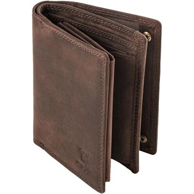 MATADOR #Toronto Portefeuille en cuir pour homme avec boîte cadeau élégante, protection RFID, luxe, Marron foncé. MATADOR #Toronto Portefeuille en cuir pour homme avec boîte cadeau élégante, protection RFID, luxe, Marron foncé.