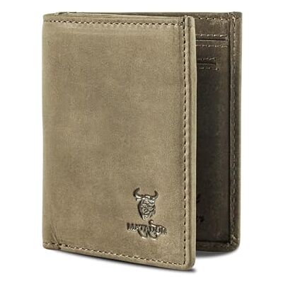 MATADOR Portefeuille fin Chicago Petit portefeuille avec compartiment pour pièces de monnaie et protection RFID Étui pour cartes de crédit Porte-monnaie pour homme En cuir véritable Mini MATADOR Portefeuille fin Chicago Petit portefeuille avec compartiment pour pièces de monnaie et protection RFID Étui pour cartes de crédit Porte-monnaie pour homme En cuir véritable Mini