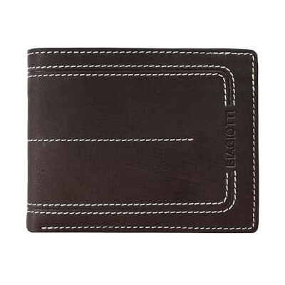 Laura Biagiotti Biagiotti Portefeuille pour homme en cuir véritable avec compartiment à monnaie et boîte cadeau, tête Moro 766-03 sans fenêtre Laura Biagiotti Biagiotti Portefeuille pour homme en cuir véritable avec compartiment à monnaie et boîte cadeau, tête Moro 766-03 sans fenêtre