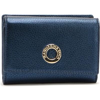 Mandarina Duck Mellow Metal Wallet, Accessoires de voyage, Portefeuilles pour femme, taille unique, Blue Indigo, Taglia Unica Mandarina Duck Mellow Metal Wallet, Accessoires de voyage, Portefeuilles pour femme, taille unique, Blue Indigo, Taglia Unica