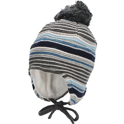 Sterntaler Bonnet À Pompon Rayé de Gots Bonnet Garçon Sterntaler Bonnet À Pompon Rayé de Gots Bonnet Garçon