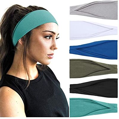 DRESHOW 6 Pièces Bandeau Cheveux pour Femme Yoga Courir Bandeaux Sport Entraînement Bandeaux Mignon Accessoire DRESHOW 6 Pièces Bandeau Cheveux pour Femme Yoga Courir Bandeaux Sport Entraînement Bandeaux Mignon Accessoire