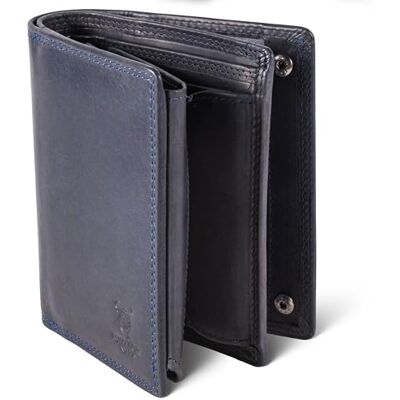 MATADOR #Toronto Portefeuille en cuir pour homme avec boîte cadeau élégante, protection RFID, luxe, Bleu marine, L MATADOR #Toronto Portefeuille en cuir pour homme avec boîte cadeau élégante, protection RFID, luxe, Bleu marine, L
