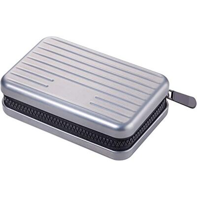 TROIKA Mallette moderne pour cartes 105 x 70 x 30 mm, titane, 105 x 70 x 30 mm, Moderne TROIKA Mallette moderne pour cartes 105 x 70 x 30 mm, titane, 105 x 70 x 30 mm, Moderne