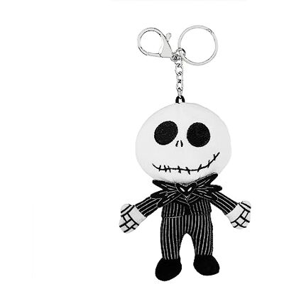 Disney The Nightmare Before Christmas Porte-clés en peluche noir et blanc GH00273RL, Noir, One Size, Moderne Disney The Nightmare Before Christmas Porte-clés en peluche noir et blanc GH00273RL, Noir, One Size, Moderne