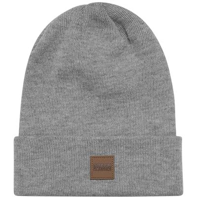 Urban Classics Bonnet long en cuir patch Bonnet tricoté Mixte (lot de 1) Urban Classics Bonnet long en cuir patch Bonnet tricoté Mixte (lot de 1)