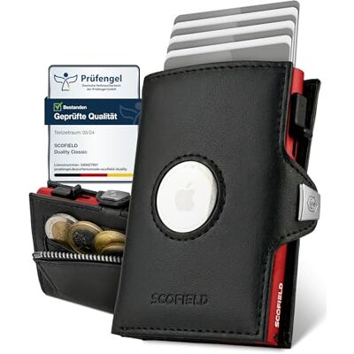 SF SCOFIELD Duality Airtag Wallet avec compartiment à monnaie I Portefeuille pour 8 à 10 cartes I Portefeuille homme avec protection RFID I Portefeuille fin I Smart Wallet I Étui pour cartes avec SF SCOFIELD Duality Airtag Wallet avec compartiment à monnaie I Portefeuille pour 8 à 10 cartes I Portefeuille homme avec protection RFID I Portefeuille fin I Smart Wallet I Étui pour cartes avec