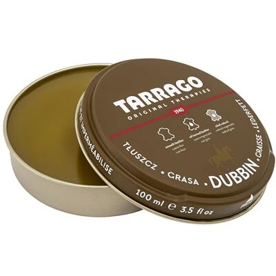 Tarrago Dubbin 100 ml Graisse de cheval nutritive pour cuir lisse ou huilé Pour chaussures, textiles et accessoires en cuir comme les sacs ou la maroquinerie, Incolore (00), 100 mL Tarrago Dubbin 100 ml Graisse de cheval nutritive pour cuir lisse ou huilé Pour chaussures, textiles et accessoires en cuir comme les sacs ou la maroquinerie, Incolore (00), 100 mL