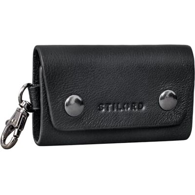 STILORD "Atticus" Porte Clé avec Mousqueton Cuir Étui Vintage Mini Portre-Clefs Petit Pochette Organiseur en Cuir Mini Porte Cartes avec Boîte Cadeau Couleur:noir STILORD "Atticus" Porte Clé avec Mousqueton Cuir Étui Vintage Mini Portre-Clefs Petit Pochette Organiseur en Cuir Mini Porte Cartes avec Boîte Cadeau Couleur:noir