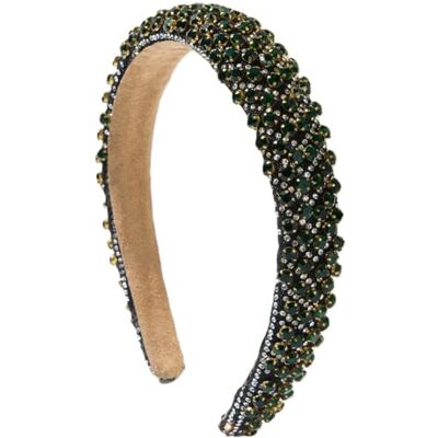 Fanjubei Eponge Plein Diamant Chouchou Serre Tête Serre Tête Femme Brillant Accessoire Cheveux Vert Fanjubei Eponge Plein Diamant Chouchou Serre Tête Serre Tête Femme Brillant Accessoire Cheveux Vert