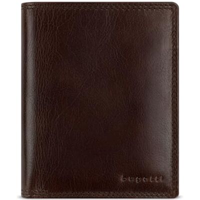 bugatti Savona Portefeuille pour homme en cuir, cuir de buffle tanné végétal, protection RFID, format portrait – Marron bugatti Savona Portefeuille pour homme en cuir, cuir de buffle tanné végétal, protection RFID, format portrait – Marron