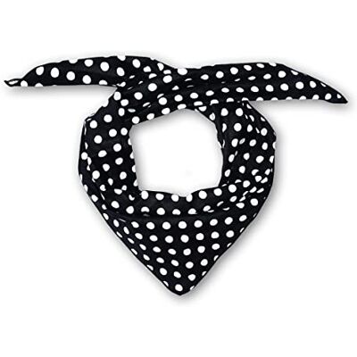 Soul-Cats Foulard Bandana à Pois pour Femme, Bandeau à Cheveux, Foulard Multifonctionnel, Noir à Pois Blancs Soul-Cats Foulard Bandana à Pois pour Femme, Bandeau à Cheveux, Foulard Multifonctionnel, Noir à Pois Blancs