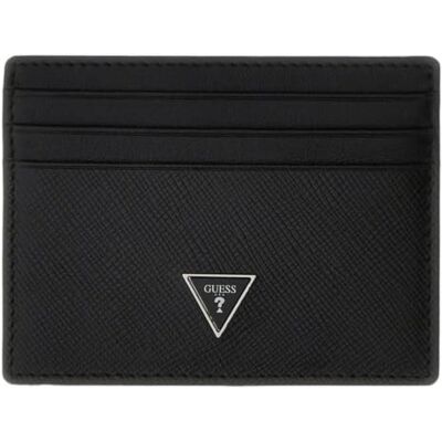 GUESS Porte-cartes Milano pour homme Noir GUESS Porte-cartes Milano pour homme Noir