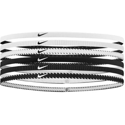 NIKE Flex Classic Slim Headbands 6PK Bandes élastiques fines pour cheveux Sport W/B (6 unités) NIKE Flex Classic Slim Headbands 6PK Bandes élastiques fines pour cheveux Sport W/B (6 unités)