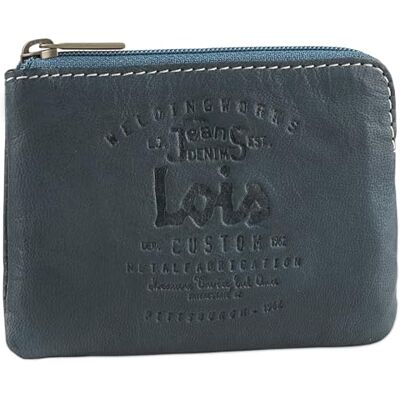Lois Porte-monnaie en cuir pour homme, petits portefeuilles, porte-monnaie et porte-monnaie en cuir pour homme. RFID 11002, bleu, Única, Sport Lois Porte-monnaie en cuir pour homme, petits portefeuilles, porte-monnaie et porte-monnaie en cuir pour homme. RFID 11002, bleu, Única, Sport