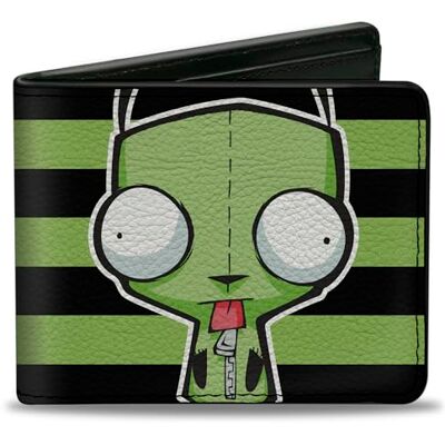 Buckle-Down Nickelodeon Portefeuille à deux volets Invader Zim Gir Pose Rayures Vert Noir Cuir vegan Vert 10,2 x 8,9 cm Buckle-Down Nickelodeon Portefeuille à deux volets Invader Zim Gir Pose Rayures Vert Noir Cuir vegan Vert 10,2 x 8,9 cm