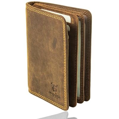 MATADOR étui en cuir pour documents de véhicule avec boîte cadeau élégante, carte RFID élégant, luxe pour cartes d'affaires, Marron Hunter MATADOR étui en cuir pour documents de véhicule avec boîte cadeau élégante, carte RFID élégant, luxe pour cartes d'affaires, Marron Hunter