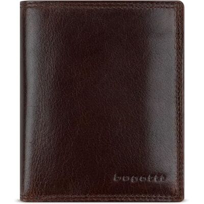 bugatti Savona portefeuille en cuir tanné végétal pour homme, protection RFID, format vertical Marron bugatti Savona portefeuille en cuir tanné végétal pour homme, protection RFID, format vertical Marron