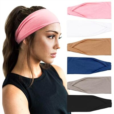 DRESHOW 6 Pièces Bandeau Cheveux pour Femme Yoga Courir Bandeaux Sport Entraînement Bandeaux Mignon Accessoire DRESHOW 6 Pièces Bandeau Cheveux pour Femme Yoga Courir Bandeaux Sport Entraînement Bandeaux Mignon Accessoire