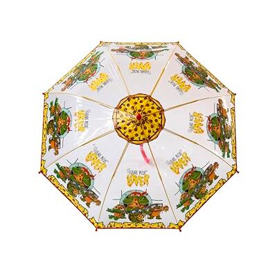 CYPBRANDS CyP Brands Parapluie Tortues Ninja pour garçons et filles, transparent, produit officiel, transparent CYPBRANDS CyP Brands Parapluie Tortues Ninja pour garçons et filles, transparent, produit officiel, transparent