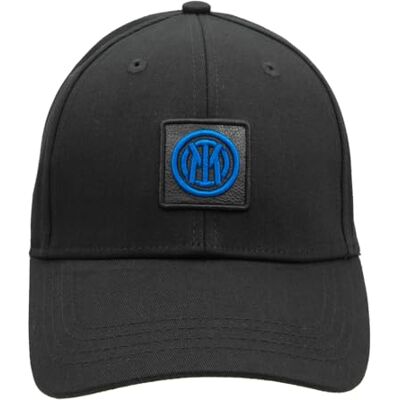 Inter Casquette Baseball Coton Et Patch Cuir Brodé 153593, Noir, taille unique Inter Casquette Baseball Coton Et Patch Cuir Brodé 153593, Noir, taille unique