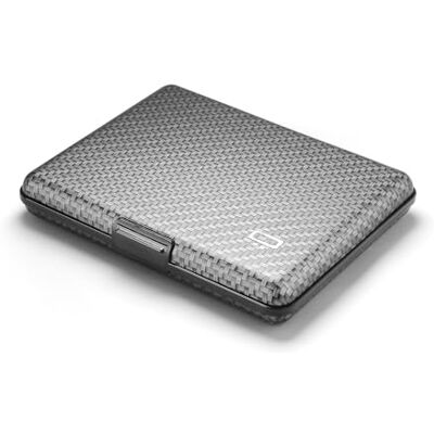 ÖGON -DESIGNS- Portefeuille en aluminium, grande capacité, protection RFID contre la fraude et la démagnétisation, modèle Smart Case BIG STOCKHOLM (Effet Carbone) ÖGON -DESIGNS- Portefeuille en aluminium, grande capacité, protection RFID contre la fraude et la démagnétisation, modèle Smart Case BIG STOCKHOLM (Effet Carbone)