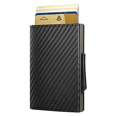ÖGON -DESIGNS- ÖGON Smart Wallets Cascade Slim Wallet Portefeuille Automatique en Aluminium et Cuir RFID Protection Capacité 8 Cartes et Billets, Cuir Carbon Aluminium Titanium, Taille unique, Minimaliste ÖGON -DESIGNS- ÖGON Smart Wallets Cascade Slim Wallet Portefeuille Automatique en Aluminium et Cuir RFID Protection Capacité 8 Cartes et Billets, Cuir Carbon Aluminium Titanium, Taille unique, Minimaliste