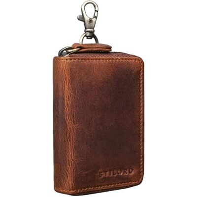 STILORD "Emory" Etui Clé Cuir avec Porte-Cartes RFID Porte-Clés Etui à Cartes de Crédit Vintage Cuir Véritable Couleur:kara cognac STILORD "Emory" Etui Clé Cuir avec Porte-Cartes RFID Porte-Clés Etui à Cartes de Crédit Vintage Cuir Véritable Couleur:kara cognac