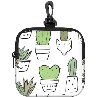 Poadnly Sac de rangement à fermeture éclair carré imprimé cactus dessiné à la main, porte-monnaie en néoprène, petits portefeuilles, pochette à monnaie, porte-monnaie Poadnly Sac de rangement à fermeture éclair carré imprimé cactus dessiné à la main, porte-monnaie en néoprène, petits portefeuilles, pochette à monnaie, porte-monnaie