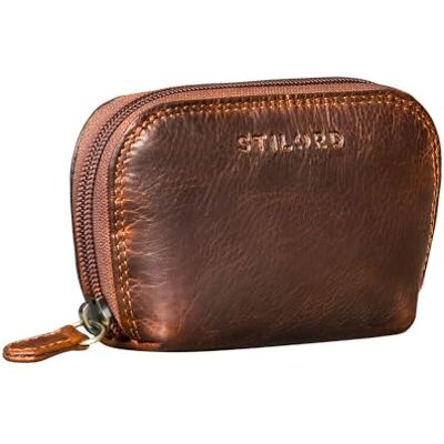STILORD "Junis" Pochette Porte Clef Cuir Etui Clé RFID Sac a Cles avec Porte-Clés, Compartiment À Pièces Et Boîte Cadeau pour Homme et Femme Couleur:kara cognac STILORD "Junis" Pochette Porte Clef Cuir Etui Clé RFID Sac a Cles avec Porte-Clés, Compartiment À Pièces Et Boîte Cadeau pour Homme et Femme Couleur:kara cognac