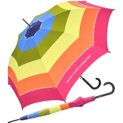 United Benetton Parapluie long automatique à pois, coloré, 105 cm United Benetton Parapluie long automatique à pois, coloré, 105 cm