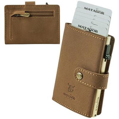MATADOR Miami Slim Wallet Étui pour cartes de crédit en cuir avec porte-cartes pop-up Avec protection RFID et compartiment à monnaie Mini portefeuille Petit portefeuille pour homme avec boîte MATADOR Miami Slim Wallet Étui pour cartes de crédit en cuir avec porte-cartes pop-up Avec protection RFID et compartiment à monnaie Mini portefeuille Petit portefeuille pour homme avec boîte