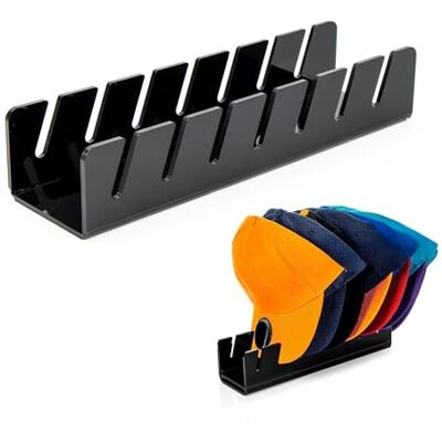 xtemtoamz Porte-chapeau Support de casquette en acrylique Organiseur de bureau pour casquettes de baseball Peut stocker 7 xtemtoamz Porte-chapeau Support de casquette en acrylique Organiseur de bureau pour casquettes de baseball Peut stocker 7