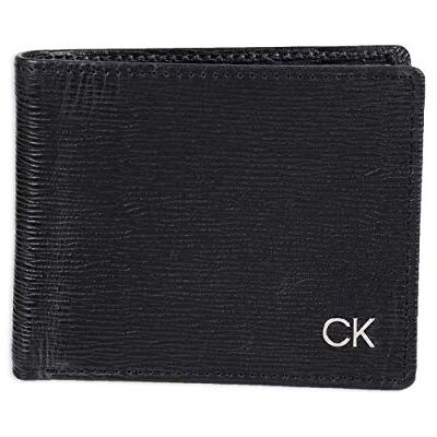 Calvin Portefeuille à deux volets en cuir avec blocage RFID pour homme, noir, taille unique Calvin Portefeuille à deux volets en cuir avec blocage RFID pour homme, noir, taille unique