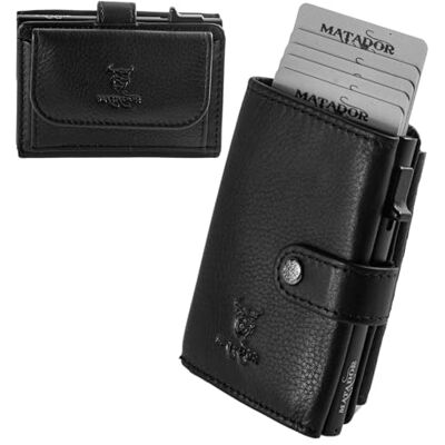 MATADOR Miami Slim Wallet Étui pour cartes de crédit en cuir avec porte-cartes pop-up Avec protection RFID et compartiment à monnaie Mini portefeuille Petit portefeuille pour homme avec boîte MATADOR Miami Slim Wallet Étui pour cartes de crédit en cuir avec porte-cartes pop-up Avec protection RFID et compartiment à monnaie Mini portefeuille Petit portefeuille pour homme avec boîte