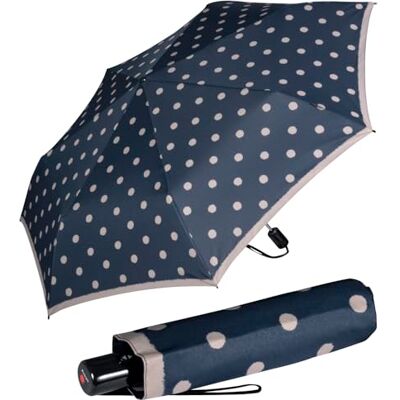 Knirps Parapluie de poche Slim Duomatic avec ouverture et fermeture automatique, Dot Art Ocean, 87 cm, Parapluie de poche automatique Knirps Parapluie de poche Slim Duomatic avec ouverture et fermeture automatique, Dot Art Ocean, 87 cm, Parapluie de poche automatique