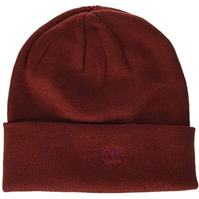 Timberland Cuffed Beanie with Embroidered Logo Chapeau pour Temps Froid Homme, Cerise Barbados, Taille unique Timberland Cuffed Beanie with Embroidered Logo Chapeau pour Temps Froid Homme, Cerise Barbados, Taille unique