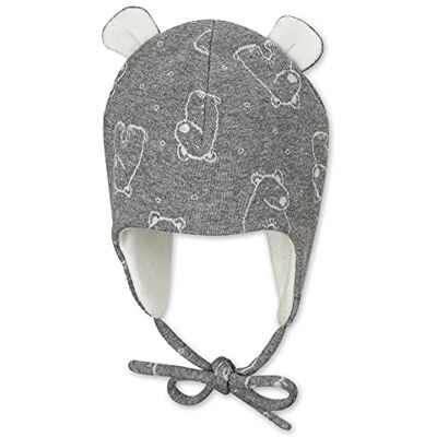 Sterntaler Bonnet pour bébé garçon Inca Ours polaire, Argenté chiné, 39 Sterntaler Bonnet pour bébé garçon Inca Ours polaire, Argenté chiné, 39