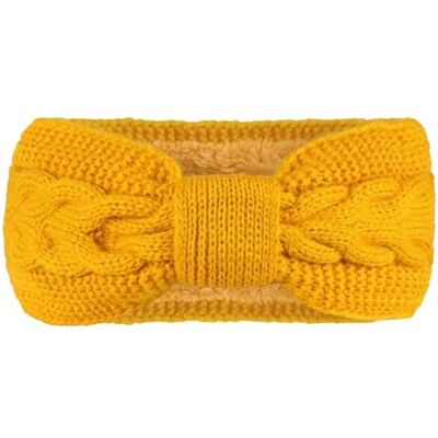 HUDFVIOI Cache-oreilles d'hiver tricoté pour femme Turban épais et chaud au crochet Doublure en polaire Torsadé Cache-oreilles noué Pour femme (jaune) HUDFVIOI Cache-oreilles d'hiver tricoté pour femme Turban épais et chaud au crochet Doublure en polaire Torsadé Cache-oreilles noué Pour femme (jaune)