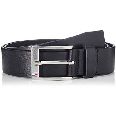 Tommy Hilfiger Ceinture Homme New Aly Belt en Cuir, Noir (Black), W90 Tommy Hilfiger Ceinture Homme New Aly Belt en Cuir, Noir (Black), W90