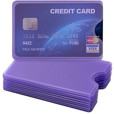 kwmobile 10x Étui carte bancaire Set protège carte en plastique Carte de crédit assurance maladie Carte de visite de fidélité Violet kwmobile 10x Étui carte bancaire Set protège carte en plastique Carte de crédit assurance maladie Carte de visite de fidélité Violet