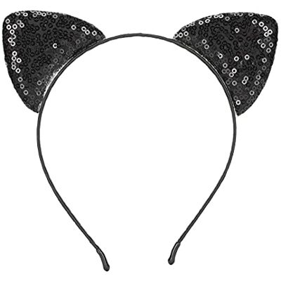 Brrnoo Serre-tête réversible à oreilles de chat à paillettes, accessoire de coiffure mignon et élégant pour femme, idéal au quotidien et pour les fêtes. Dimensions : 12,5 x 14 cm. Brrnoo Serre-tête réversible à oreilles de chat à paillettes, accessoire de coiffure mignon et élégant pour femme, idéal au quotidien et pour les fêtes. Dimensions : 12,5 x 14 cm.
