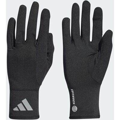 adidas Mixte AEROREADY Gloves, Black/Reflective Silver, M adidas Mixte AEROREADY Gloves, Black/Reflective Silver, M